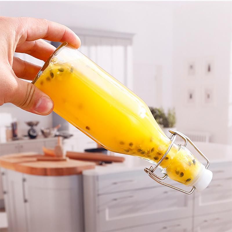 Popular Glass Bottles for Fresh Juice with Clip Cap