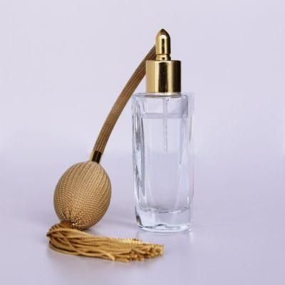 New Wholesale Perfume Spray Glass Bottle Perfume Bottle Copper Long Tube Airbag Sprayer with Tassel