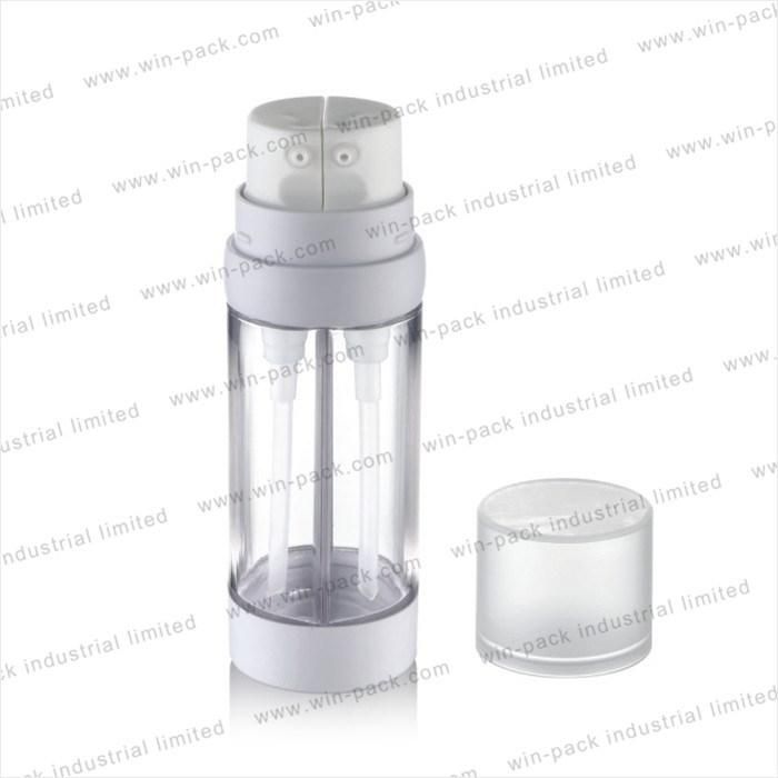 Winpack Hot Product Cosmetic 20ml Acrylic Double Chamber Tube Bottle Clear Cap 20ml*2 Empty Lotion Tubes Clear Lotion Pump Sprayer Bottles for Sale