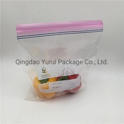 Custom Printed LDPE Food Grade Freezer BPA Free Double Zipper Reclosable Bag Gallon Size