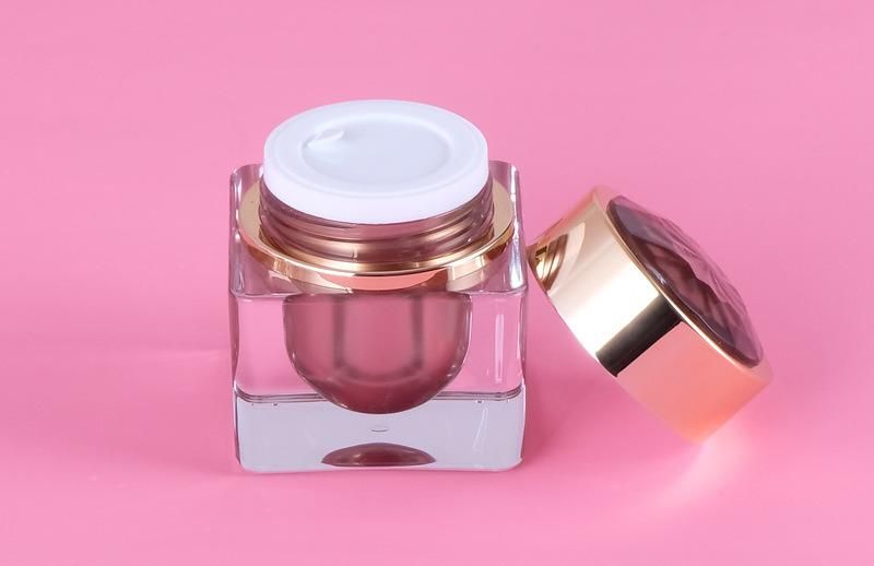 Popular Unique 15g 30g 50g Luxury Acrylic Plastic Cream Jar for Skin Care Products