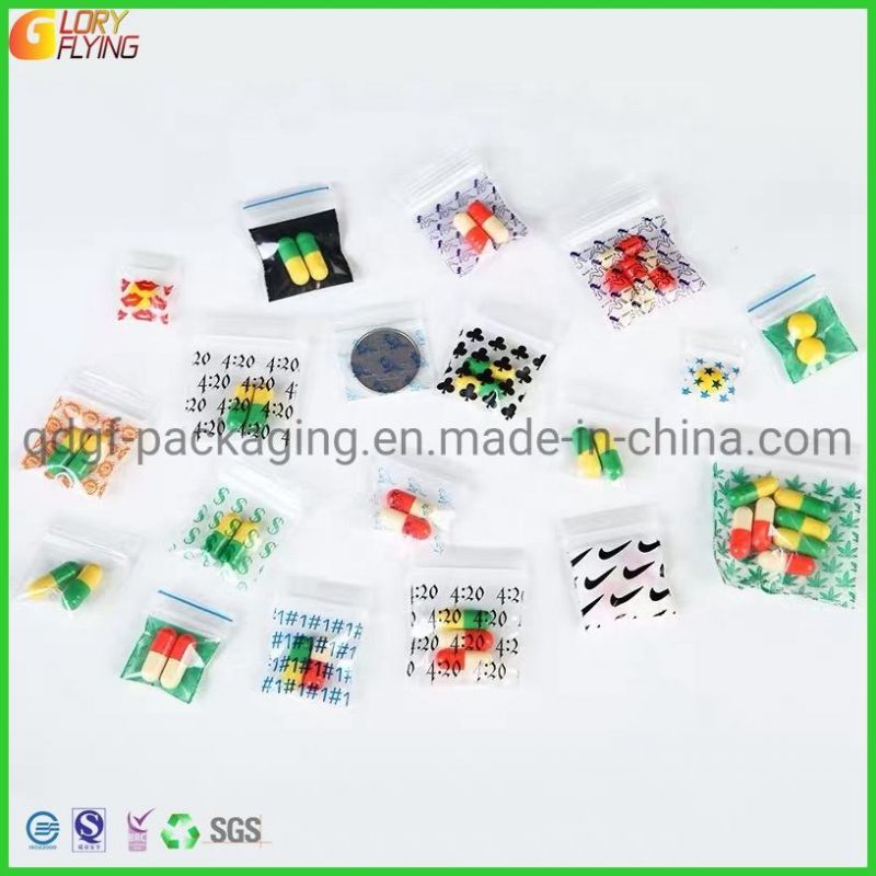 Plastic Ziplock Mini Bags/Designer Apple Mini Baggies PE Bags Factory From China.