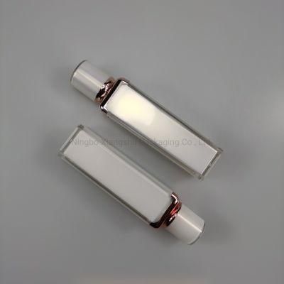 50ml Square Rose Gold Acrylic Emulsion Bottle Foundation Bottle Essence Bottle for Cream Serum