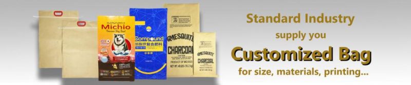 25kg 50kg Kraft Paper Woven Composite Bag Animal Feed Chemical Plastic Granule Packaging Bag and Thickening Printing