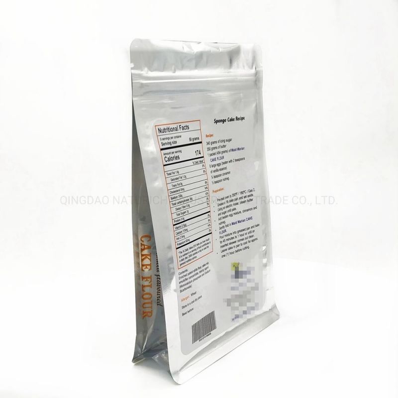 Quad Seal Plastic Packing Bag for Cake Flour 1kg/5lb Cake Flour