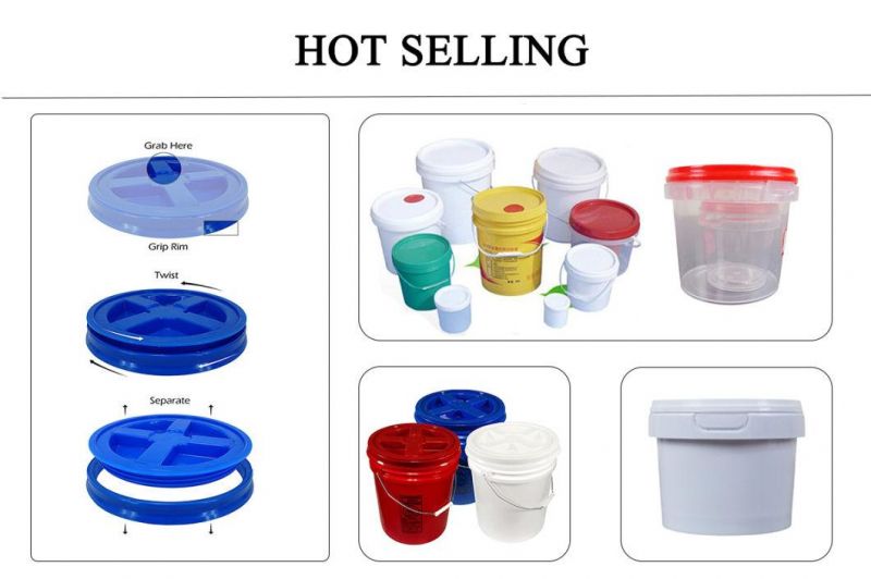 10 Liter Empty Round Food Grade Plastic Bucket with Wire Handle and Lid