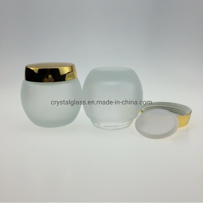 High-Grade Cosmetics in Separate Bottles Clear Glass Cream Bottle 4oz/120ml with Lid