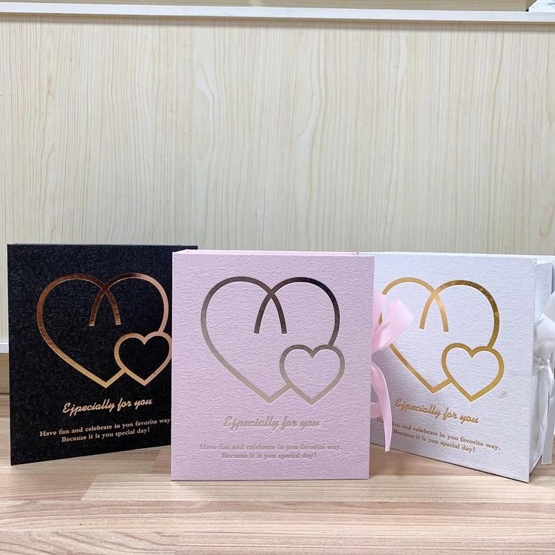 Stock Wholesale Cardboard Cosmetic Foldable Gift UV Gold Hot Stamp Print Make up Box Package