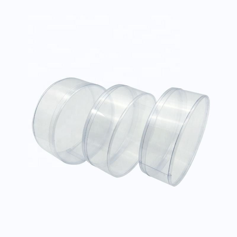 Custom Clear Disposable Plastic Cylinders Packaging with Lid