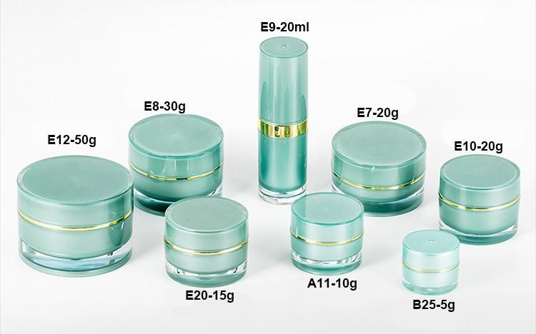 20g Green Acrylic Cream Jar for Cosmetic