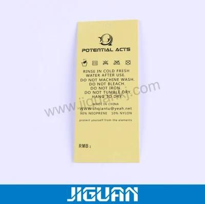 Good Quality Apparel Stringing Price Hangtag