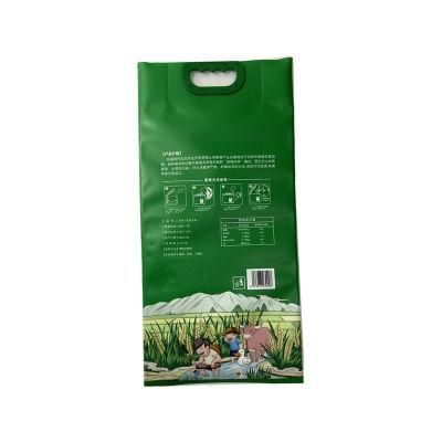 2020 NSF Certificate Manufacture 5kg 10kg Rice Bags Zipper Handle Plastic Bag