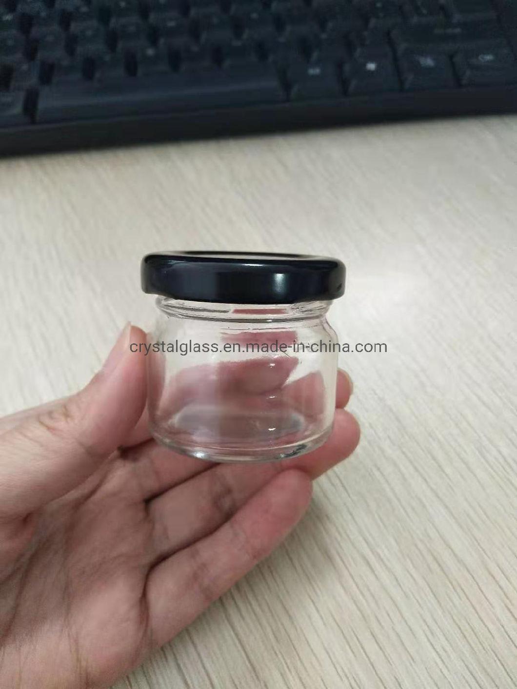 100ml 3.3oz Small Capacity Glass Storage Jar with Metal Lid