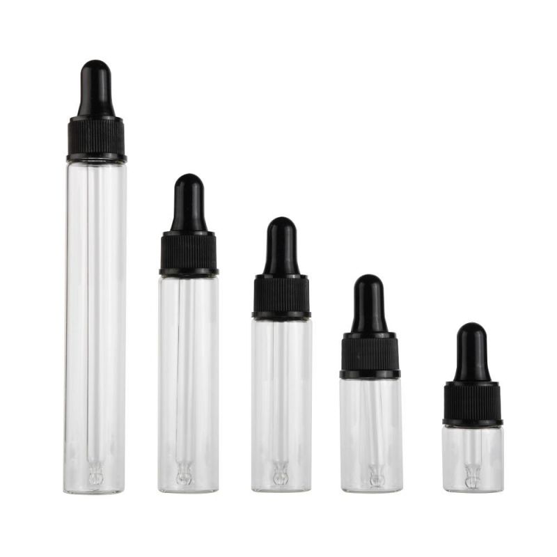 10ml 20ml 30ml 50ml Dropper Glass Bottle with Silver Aluminum Cap