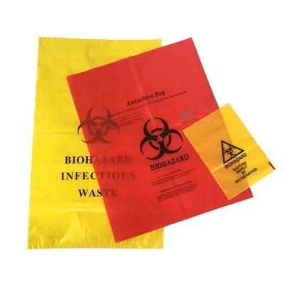 Disposal Plastic Medical Waste Biohazard Garbage Bags for China