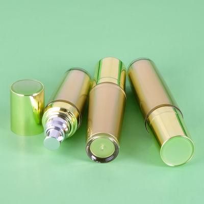 High-Grade 15ml 30ml 50ml Empty Plastic Gold Luxury Cream Lotion Bottle for Beauty Products