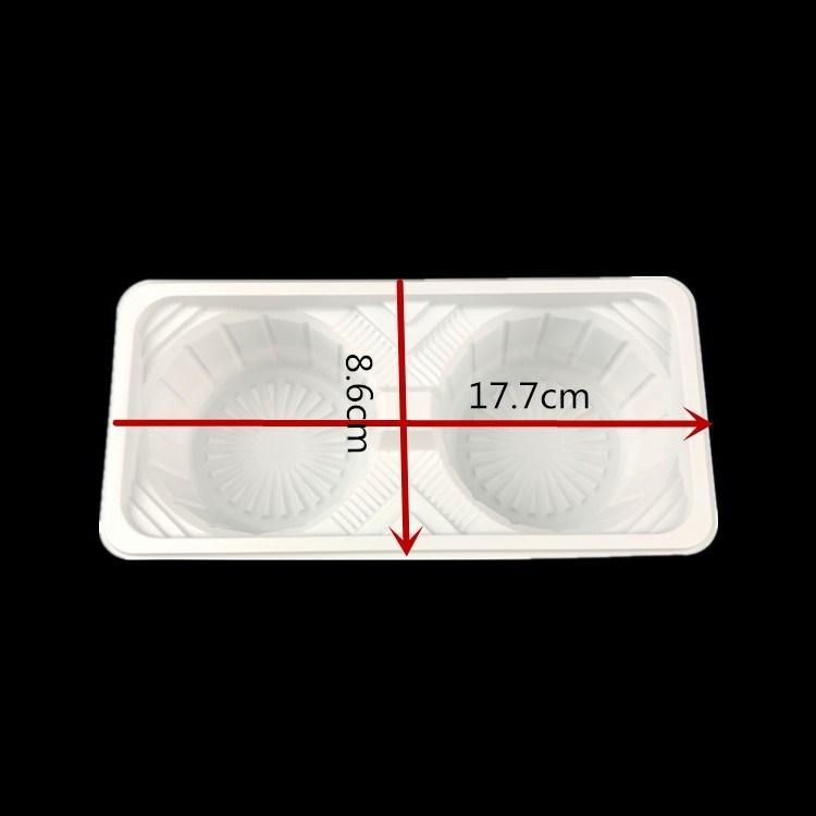 Vacuum Formed Disposable 2 Compartment Plastic Coffee Cup Tray