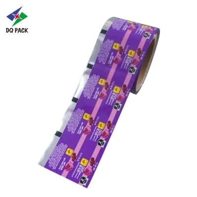 Dq Pack China Flexible Packaging Film Matte Printing Roll Stock for Milk Ice Cream Nut Food Tea cosmetic