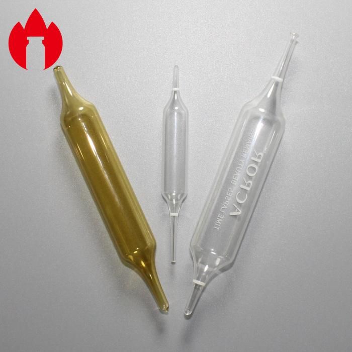 1ml 2ml 5ml 10ml Pharmaceutical Injection Clear or Amber Glass Ampoule