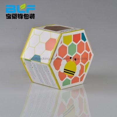 Cmyk Color Printing Hexagon Shaped Paper Gift Box (BLF-PBO391)