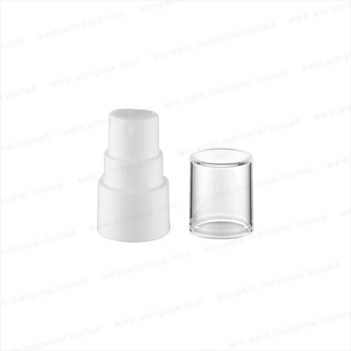 New Design Sprayer for Glass Plastic Bottle Shiny White Collar Transparent Cap