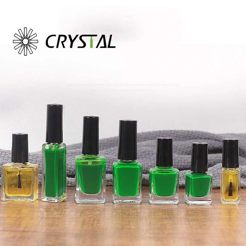 Crystal Square Custom Design Nail Polish Bottle with Cap