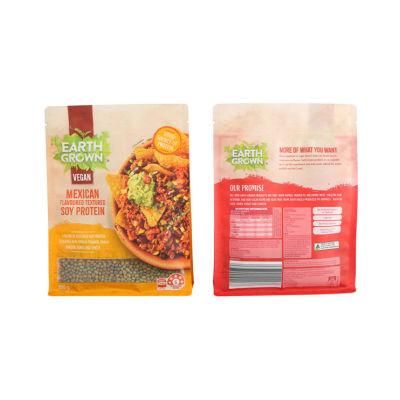 Heat Seal Flexible Quad Base Food Pouch Recyclable