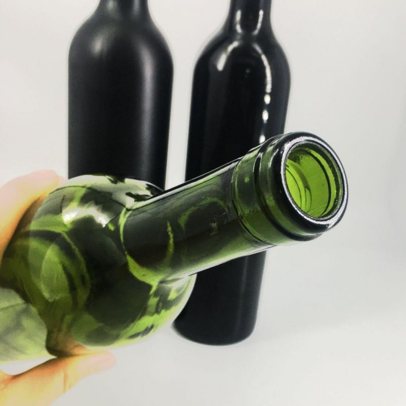 Clear and Amber Green Red Wine Bottle Empty Wine Bottle with Cork /Screw Top