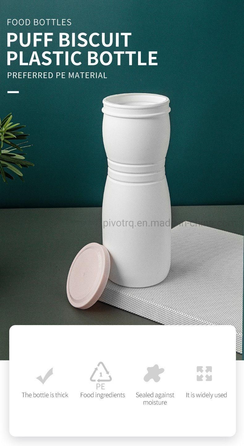 700ml HDPE Food Grade Plastic Child Food Bottle for Puff Biscuit Snacks Packing