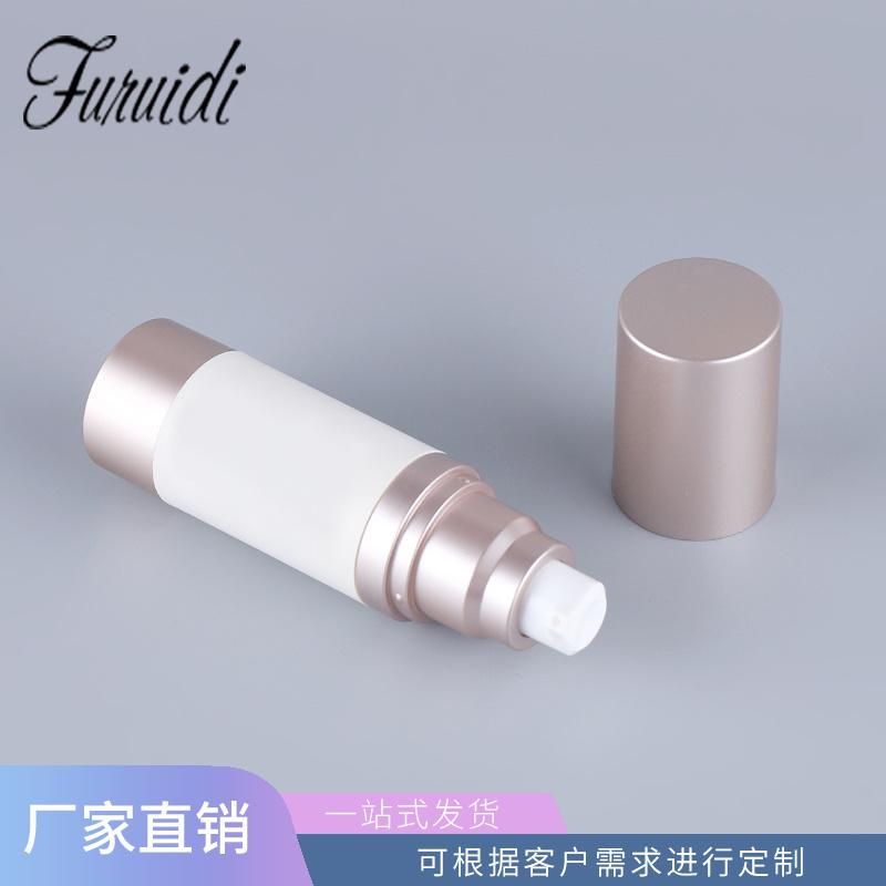 15ml 30ml 50ml 60ml Glossy Aluminum Technology Airless Bottles Silver Colour Lotion Bottles for Skin Care