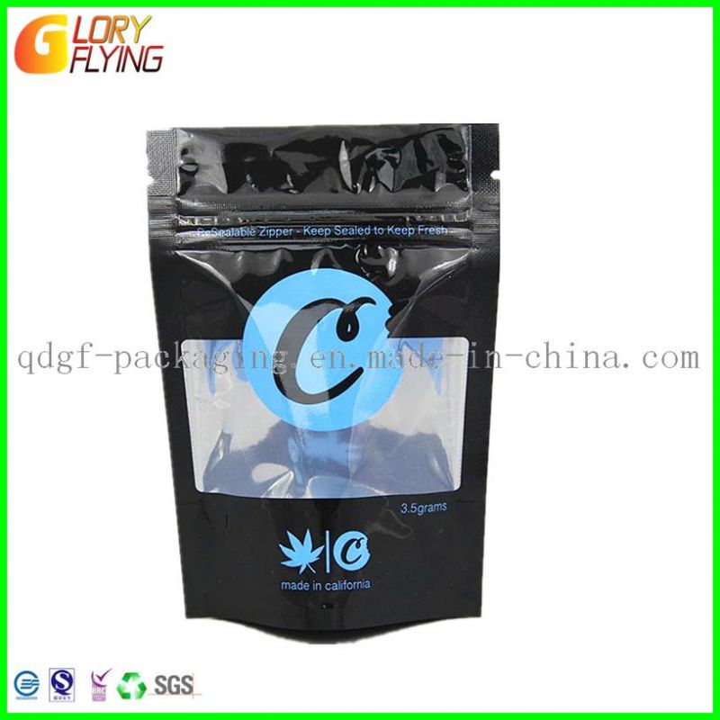 Plastic Smell Proof Mylar Zipper Bags Tobacco Packaging Pouch