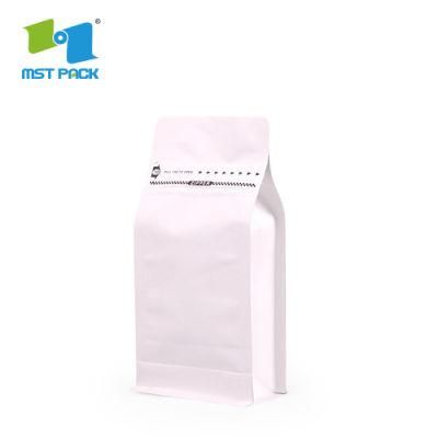 Biodegradable Food Grade Custom Printed Aluminum Foil coffee Bag Coffee Bean Package Bag with Valve and Zip Lock