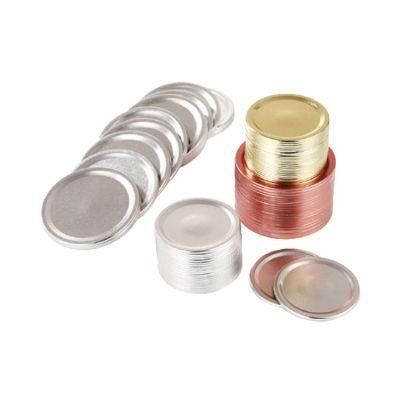 China Factory Price Sale 70mm 86mm Bulk Regular Silver Canning Flat Lids Mason Jar Lids Bottle Caps Closures