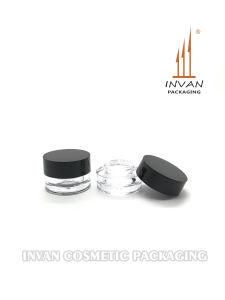 Elegant Clear Base Black Round Empty Eyeshadow Compact Eyeshadow Container