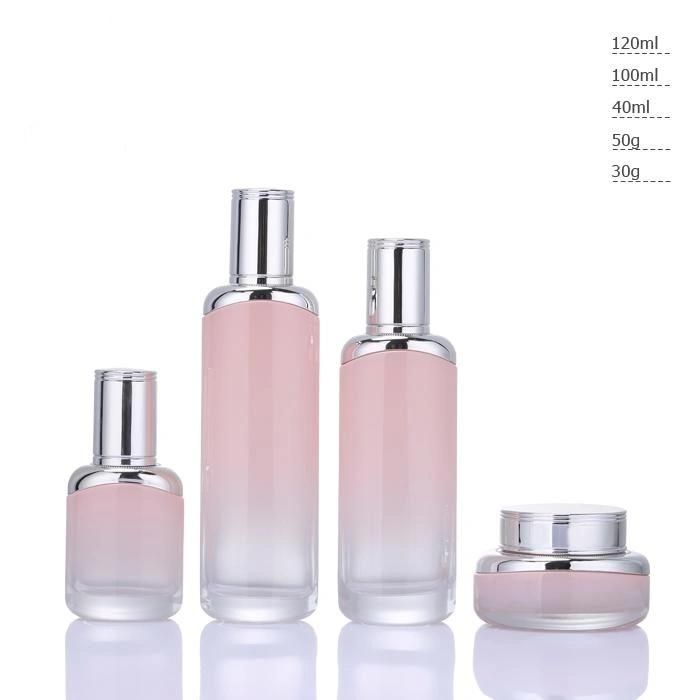 Ys004 Skin Color Plastic Cosmetic Bottle, Pink Cosmetic Jar, Pink Cosmetic Packaging Series Have Stock