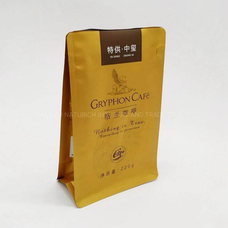 400g 460g Coffee Packing Bag with Valve Coffee Doypack