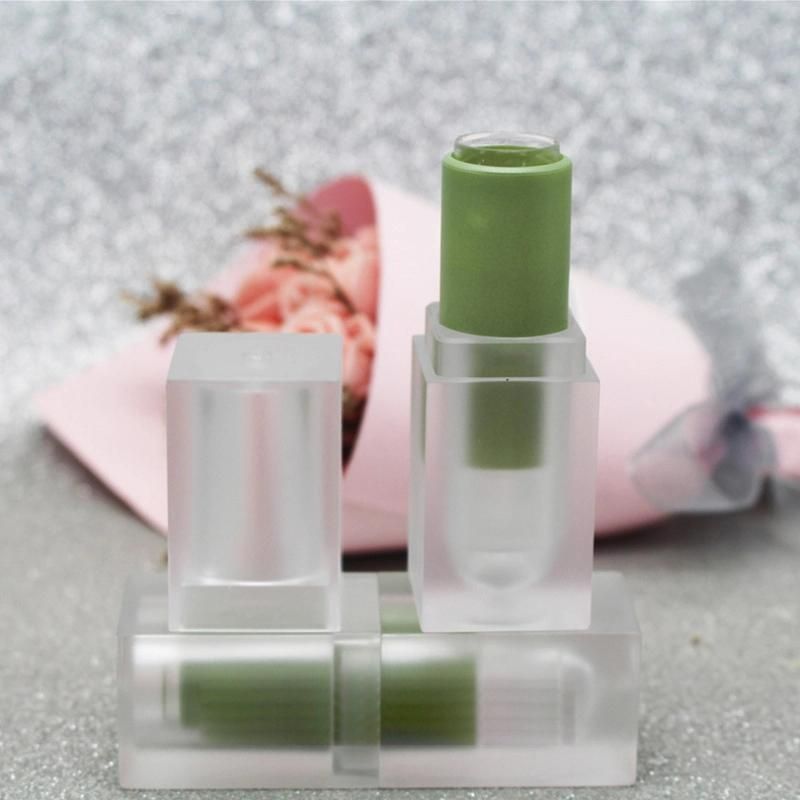 in Stock Clear Matte Square Chapstick Tube Lipstick Tubes Beauty Packaging Lip Balm Container