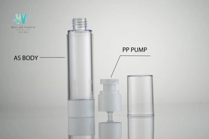 50ml Transparent Airless Bottle with Lotion Pump