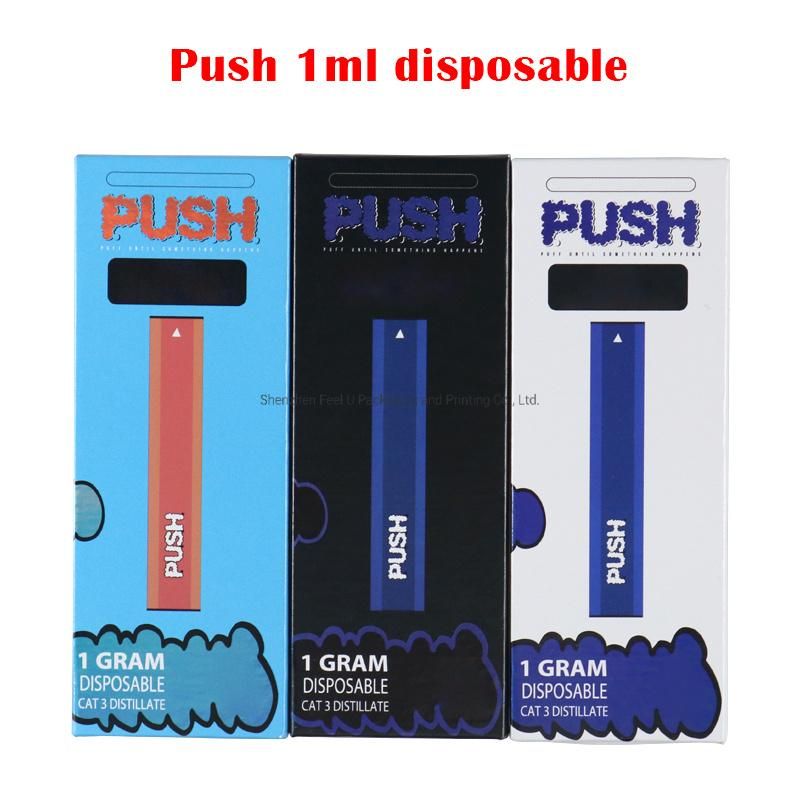 Push Sauce Baked E Cigarettes Disposable Bar Cake Runty Disposables Vape Pen 280mAh Rechargeable 1.0ml Empty Thick Oil Pods Cartridge Packaging