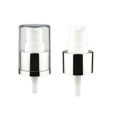 Aluminum Cosmetice Cream Pump with Transparent Full Cap