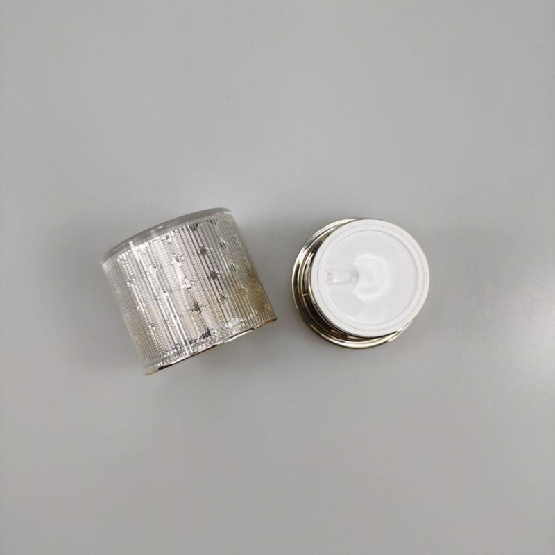 15g 30g50g Acrylic Gold Crystal Cream Bottle Jar for Cosmetic Packaging