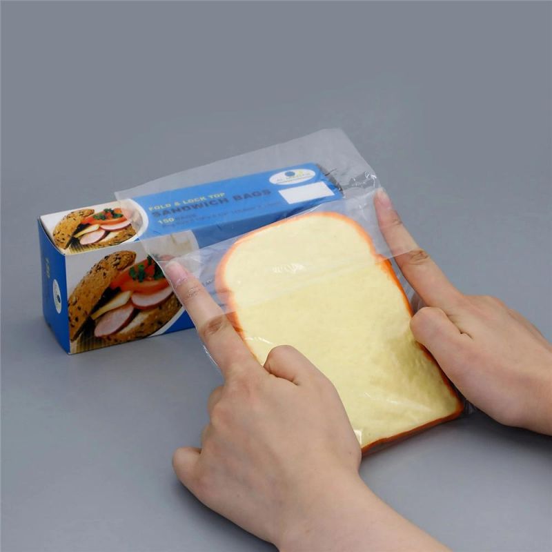 Clear Transparent Disposablepackaging Foldover Sandwich Bags