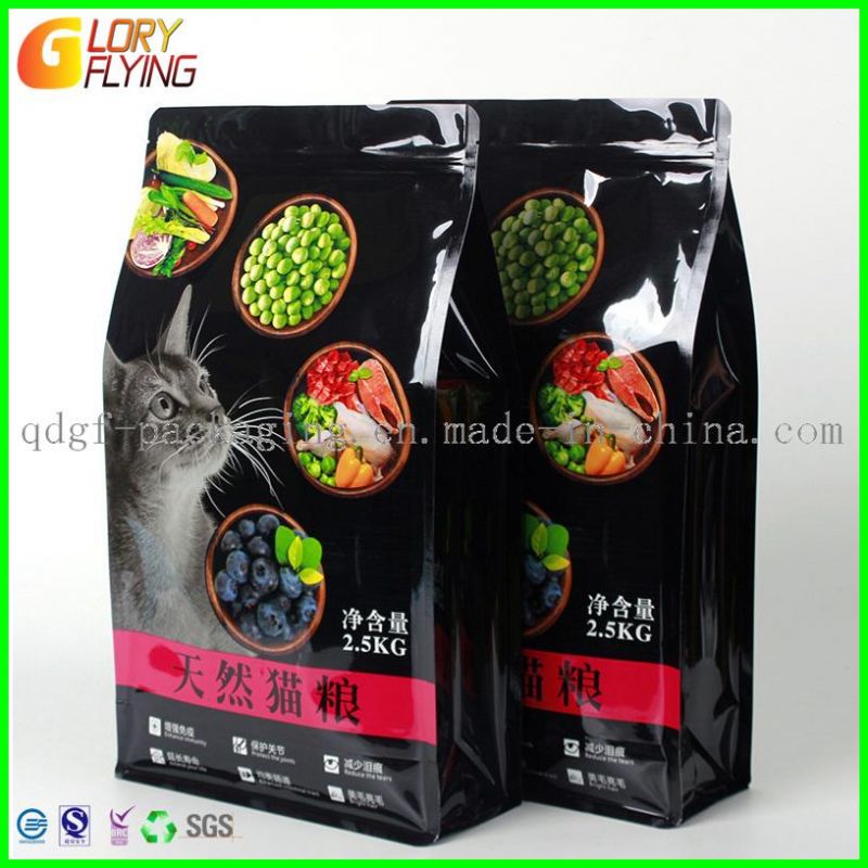 Plastic Pets Food Bag with Zipper for Packing 5kgs-15kgs Dog Foods/Food Packaging/Flat-Bottom Bags Manufacturer