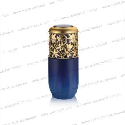 40ml 60ml 120ml Luxury Glass Lotion Bottle Serum Skincare Container with Unique Shape Screw Cap