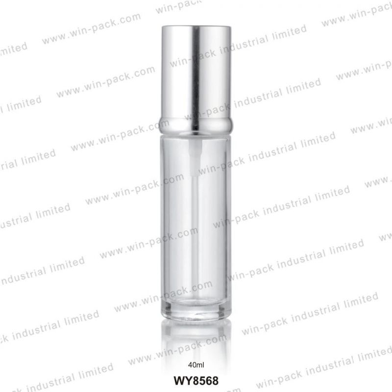 30ml 40ml 60ml 100ml 120ml 150ml Luxury Blue Clear Glass Cosmetic Packaging Body Lotion Bottles Wholesale