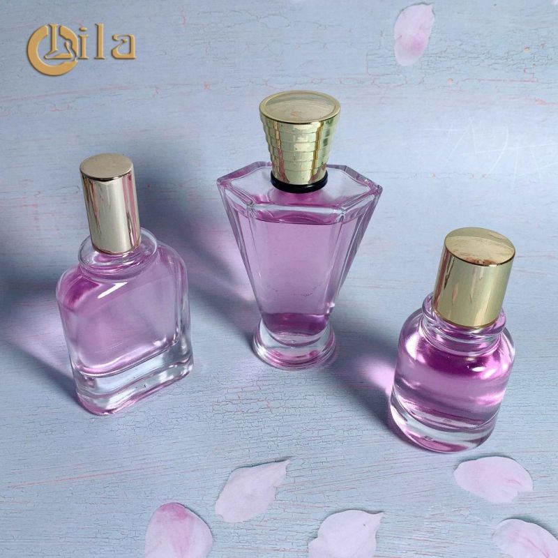 Custom Made 30ml 50ml 100ml Wholesale Decorative Square Spray Empty Clear Glass OEM Perfume Bottle for Sale