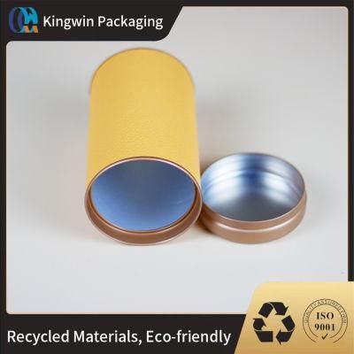 Round Box Plastic Lid Kraft Paper Box Customized Premium Airtight Packaging