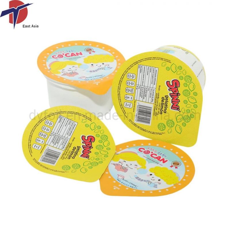 Embossed Heat Seal Foil Lids for Dairy Cup Sealing
