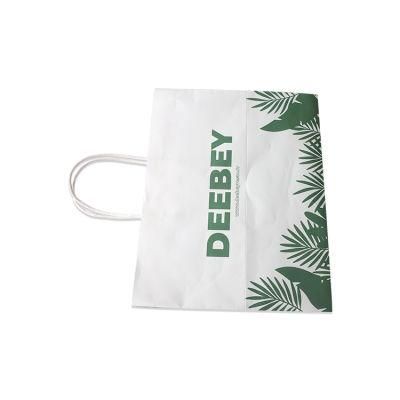 Classic Paper Shopping Bag with Twisted Handle Customized Logo Printed Bags for Clothes