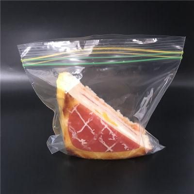 Freezer Ziplock Bags Waterproof Reusable Nut Slide Double Zipper Food Packaging Bag with Logo